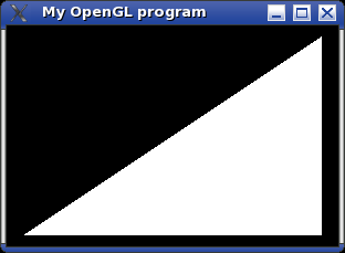 Screenshot showing simple triangle.